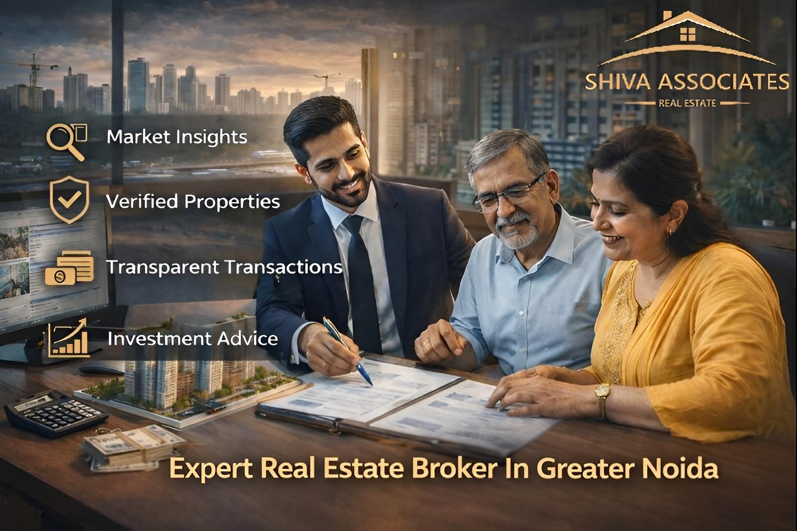 Professional real estate broker in Greater Noida providing clear property guidance and local market insight for informed real estate decisions.